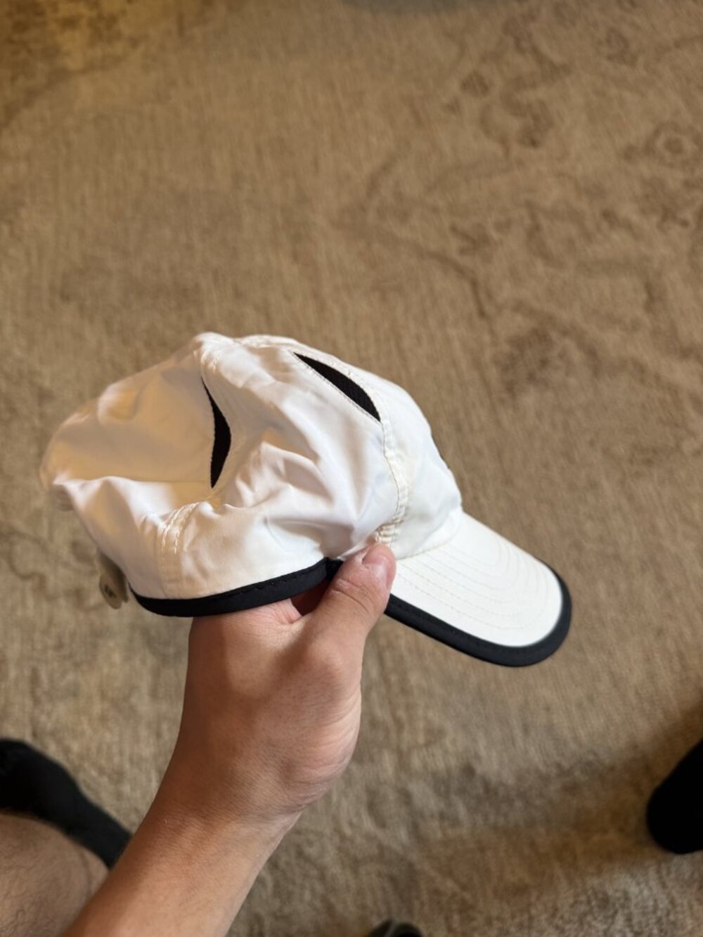 FILA White Cap With Black Trim